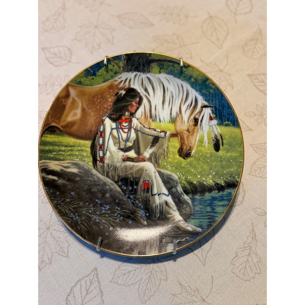 Hamilton Collection Prairie Flower Plate Daniel Wright Princesses of the Plains